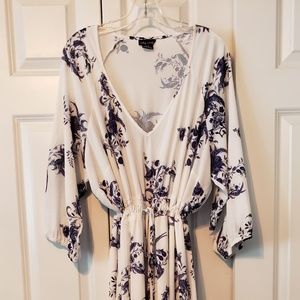 City Chic Blue and White Floral Summer Maxi Dress